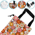 Car Trash Bag Vintage Groovy Flowers Car Garbage Bag Hanging Car Trash Can