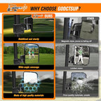 Golf Cart Mirrors, No Drilling Golf Cart Side Mirrors for Club Car EZGO YAMAHA and Others Square Tube Carts Roof Bracket(0.75/1/1.25 inch), Durable Anti-Shudder, 180 Degree Rotation