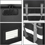 ENGPOW File Box with Lock,Fireproof Document Box with Zipper＆Pockets,Collapsible File Organizer Filing Storage Cabinet with H
