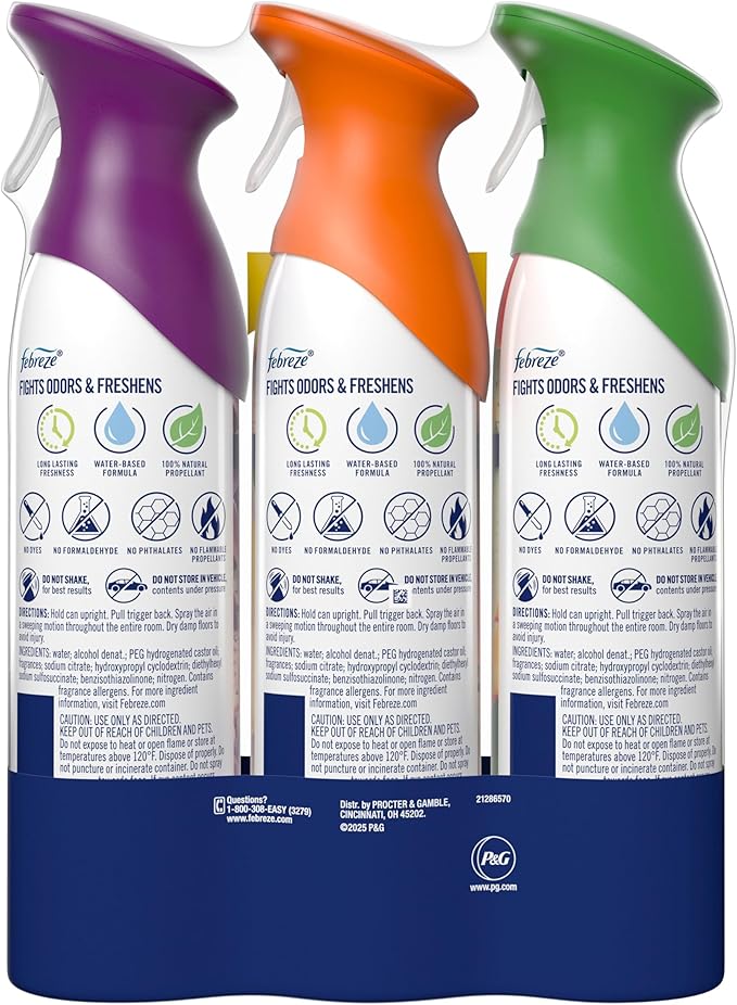 Febreze Air Mist, Air Freshener, Odor Fighting Room Spray, Deodorizer for Home Bathroom Kitchen Office Apartment Classroom, L