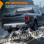 Nilight 60 Inch Truck Tailgate Strobe Light Strip Tail Emergency Bar Rear Window Warning Lamp Ultra-Bright Double Row 360 LED for Pickup Trailers Construction Vehicles Car SUV, White