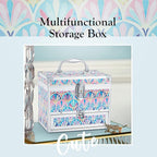Hododou Girls Jewelry Box Organizer with Drawer & Mirror, Mermaid Tail Style Lockable Storage Case for Kid or Little Girls Je