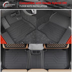 Floor Mats Compatible with 2023 2024 2025 2026 Honda CRV (Include Hybrid) Trunk Mat Cargo Liner All Weather Back Seat Cover CR-V Accessories (Upper Deck, Trunk Mat+Backrest Mats+Floor Mats)