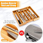 Kitchen Silverware Drawer Organizer and Storage Flatware Cutlery Utensil Holder Spice Rack Containers Bathroom Counter Cabine