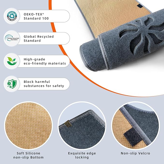 KEYOOG Dashboard Cover Dash Mat Fit for Fo-rd Fiesta 2019-2009 (Without (NAV) Navigation Models),Car Dash Board Mat Anti-Glar