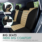 FH Group Car Seat Cover Rear Set Striking Striped Car Seat Covers with Rear Split Bench, Universal Fit Interior Accessories f