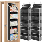 JARLINK 2 Pack Toy Stuffed Animal Storage, Over The Door Organizer W/Clear View Windows, 44lb Load, Baby Toy Storage Organize