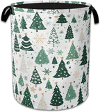 Christmas Tree Laundry Basket Woodland Collapsible Laundry Hamper Clothes Toy Storage Bin for Bathroom Bedroom Room Decor 16"