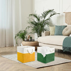 Geiserailie 6 Pcs 13 x 13 Inch Cube Storage Bins Fabric Storage Organizer Bins Foldable Cube Baskets with Sturdy Carry Handle