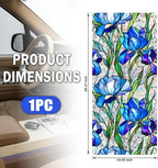 39.37×16.92 Inch Car Sunroof Stained Glass Window Film,Stylish Sunroof Sticker Static Cling Privacy Film Sun Protection,Stained Glass Sunroofs Films Car Interior Accessories