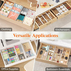 Lifewit 4" Tall 5 Pack Drawer Dividers, 35-56.5cm/13.8-22.2" Expandable Drawer Divider for Clothes, Adjustable Dresser Drawer