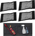 Universal Mesh Cargo Net Storage Net Wall Sticker Organizer Pouch Bag Storage Mesh Net for Car Trunk Storage Add On Organizers for Car Truck (15" x 9.5"(4 Packs))