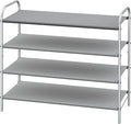 Simple Houseware 4-Tier Shoe Rack Storage Organizer 20-Pair, Grey
