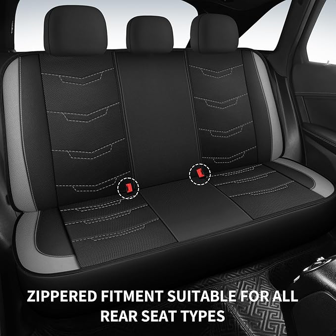 Seat Covers,Sport and Breathable Seat Covers,Anti-Slip Universal Fit Car Seat Covers Full Set for Cars Sedans SUV and Truck(F