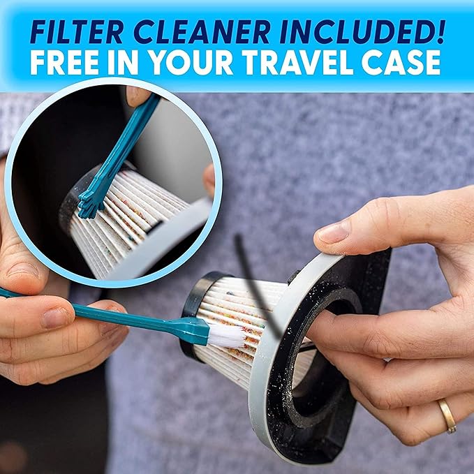 ThisWorx Car Vacuum Cleaner - Portable Handheld Mini Vacuum Cleaner W/ 16ft Cord, Bag, & Attachments - Small Vacuum for Car, 