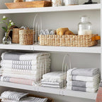 12-Pack 12" Tall Shelf Dividers - Closet Shelf Organizer - Easy to Install - No Tool - White PE Coating Steel