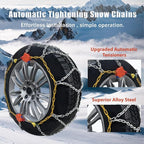 232405 Adjustable Snow Tire Chains for Light Truck, SUV, Cars, Pickups, 2 Pack Anti-slip Snow Chains for Pickup Trucks Winter