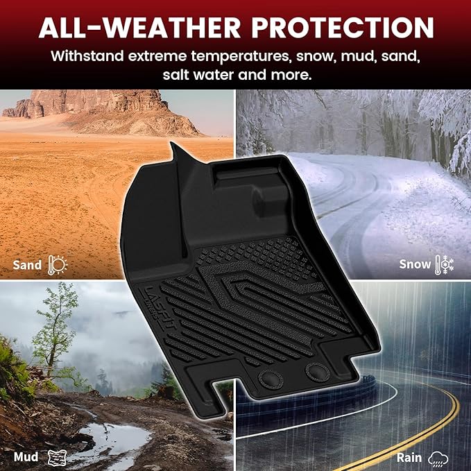 LASFIT Floor Mats & Cargo Mat for Nissan Pathfinder 7/8 Seats 2026 2025 2024 2023 2022, All Weather TPE Custom Fit Floor Liners for Pathfinder SV/SL/Platinum Car Mats & Trunk Mats Accessories, Black