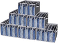 Zilink Upgraded Wardrobe Clothes Organizer with Support Board Clear Pant Organizer for Closet with 7 Grids Jeans Storage Orga