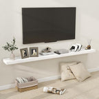 Fun Memories 72 Inch Floating Shelves for Wall, Fireplace Mantel Shelf with Invisible Heavy Duty Bracket, 8 Inch Deep Storage