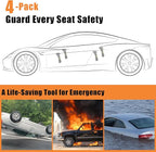 2PCS Car Window Breaker, Glass Breaker, Window Breaker Seatbelt Cutter, 2-in-1 Car Safety Hammer with One Second Emergency Gl