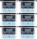 Moisture Absorber Tub with Activated Charcoal - 6-Pack - 10.5 oz Disposable Odor Eliminator Box & Dehumidifier for Garage,