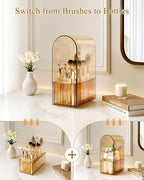 Makeup Organizer Countertop with Drawers & Lid, Skincare Organizer for Vanity, Large Cosmetic Organizer & Display Cases and S