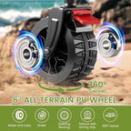 Collapsible Wagon Cart, 150L Heavy Duty Foldable Beach Wagon with Wider Wheels & Auto-Rebound Handle, Utility Grocery Shopping Cart for Garden, Shopping, Camping, Sports, Black