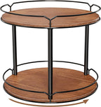 Spice Rack, Set of 2 Lazy Susan Organizer, 2-Tier Turntable Organizer, Rotating Spice Rack Organizer for Cabinet, Compact and