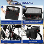 Bicycle Grocery Panniers, Foldable Panniers Bike Bags for Rear Rack, Rear Bike Basket Ebike Rear Rack Bags for Shopping Cycling Traveling Commuting(1 Pack)