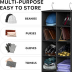 Simple Houseware 20 Section Shelves Hanging Shoes Organizer Holder for Closet, Black