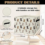 Cavapoo Gifts Storage Bins & Boxes with Handles, Dog Foldable Basket for Organizing Dog Lovers Owners, Cavapoo Christmas Coll