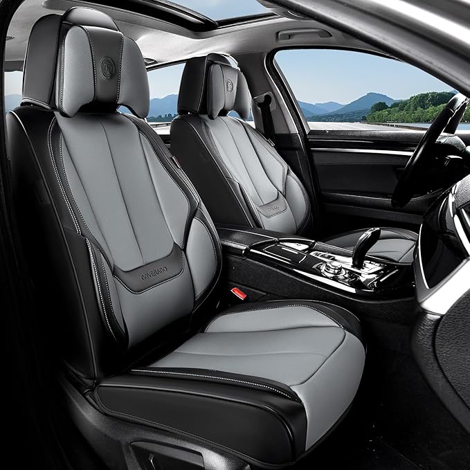 Coverado Seat Covers, Car Seat Covers Front Seats, Car Seat Cover, Car Seat Protector Waterproof, Seat Cushion Nappa Leather 