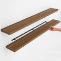 Fun Memories Rustic Wood Floating Shelves for Wall, Space-Saving Wall Mounted Shelves for Bathroom, Bedroom, Living Room and 