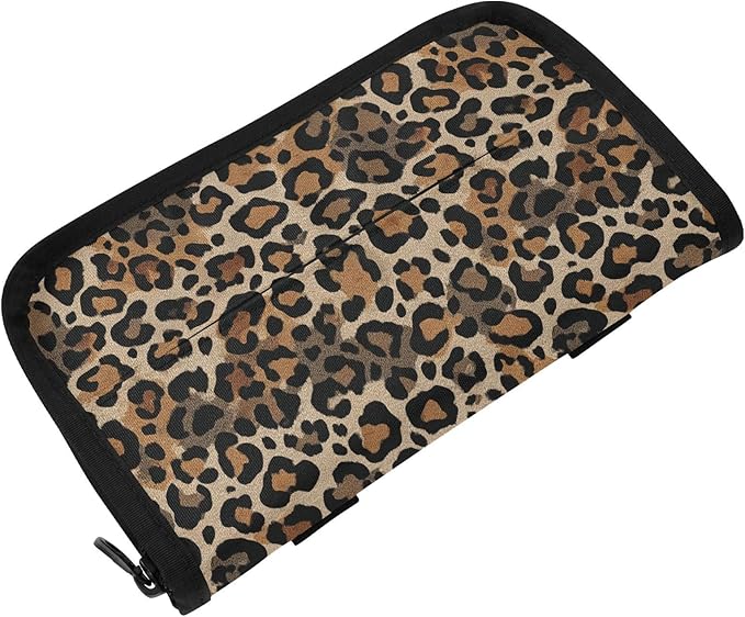 Car Tissue Holder Car Visor Organizer Tissue Box Holder for Car Sun Visor Organizer with Car Vehicle Accessories Essentials Interior for Women Men Retro Brown Leopard Print