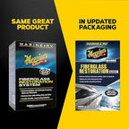 Meguiar’s Marine/RV Fiberglass Restoration System, M4965, 3-Piece Fiberglass Repair Kit with Oxidation Remover, High-Gloss Boat Polish and Wax, Christmas Gift Ideas for Car Dads