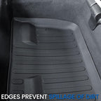 Cargo Lower Mat Backrest Mats for 2018-2026 Honda Odyssey, All Weather TPE Trunk Cargo Liner Mat Accessories(Backrest Mat for 3rd-Row & Lower Mat for Well Area)