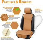 Elantrip Car Seat Cover Full Set Leather Car Seat Protector Universal fit for Most Cars SUVs and Trucks Water Proof Front and