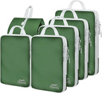 6 Set Compression Packing Cubes, Suitcase Organizer, Lightweight Travel Essentials, Compression Bags For Travel Accessories L