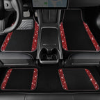 CAR PASS 11 PCS Bling Diamond Car Mats Set for Women Girls, Sparkly Rhinestone Steering Wheel Cover, Waterproof Floor Mats Un