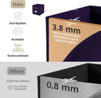 DECOMOMO Storage Baskets, 13x15x13 Storage Cube Bins with Labels for Organizing Shelves Kallax (Kallax / 4pcs, Deep Violet)