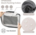 Mesh Packing Cubes for Travel, Durable Luggage Organizer with Sturdy Material and Double Zippers, Comprehensive Set for Trave