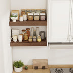 24 Inch Floating Shelves, 12" Deep Floating Shelf Wall Mounted, 24" Wall Shelves, Rustic Deep Bookshelf, Extra Deeper & Thick