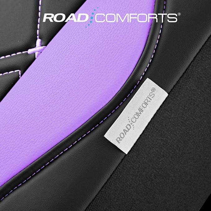 Road Comforts Seat Covers, Premium Leather Car Seat Covers Front Seat for Women Girls,Airbag Compatible, Automotive Seat Cove