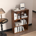Wooden 3 Cube Storage Organizer,3 Tier Low Bookcase Storage Display Organizer, 33 Inch Versatile Cubes Shelf and Cubby Unit f