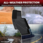 LASFIT Floor Mats&Trunk Mat for Toyota Venza 2021-2025 All Weather TPE Mats Custom Fit Floor Liner for Toyota Venza LE/XLE/Limited/Nightshade 1st and 2nd Row Full Set Car Mats and Cargo Liner, Black