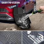 LASFIT Floor Mats & Backrest Mats & Trunk Mat for Toyota RAV4 2019-2025 (Only Fit Hybrid) All Weather TPE Custom Fit Floor Liners Car Mats Full Set Accessories, Lifespan 5 Years+, Black