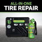 Slime 50139 Flat Tire Puncture Emergency Kit, Includes Sealant and Tire Inflator Pump, Analog, Suitable for Cars and Other Highway Vehicles, 10 Min Fix