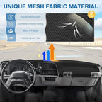 FIILINES Dash Cover for 1989-94 Ford Ranger, 1991-94 Mazda Navajo/Ford Explorer, 1989-90 Ford Bronco II Dashboard Mat Accesso