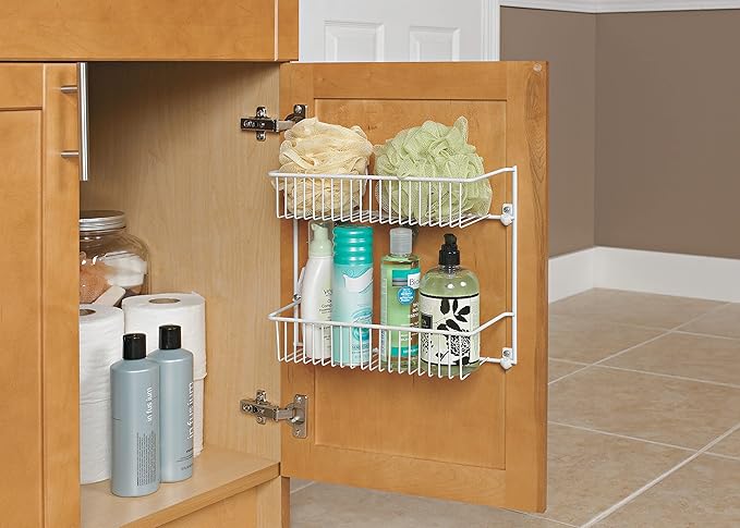 ClosetMaid 8002 2-Tier Wall Rack for Added Storage, 10.5-Inch H x 12.5-Inch W x 5-Inch D, White